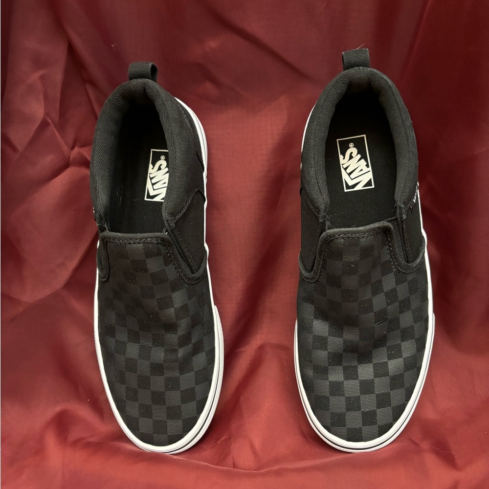 Vans classic Checkboard black on black